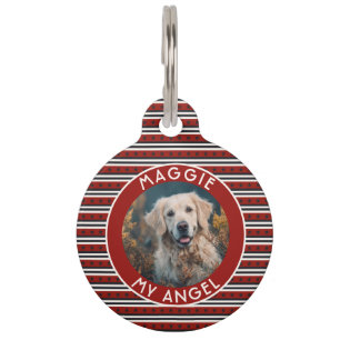 Elegant Fur Parent Gift Stripes Motif Pet Tag
