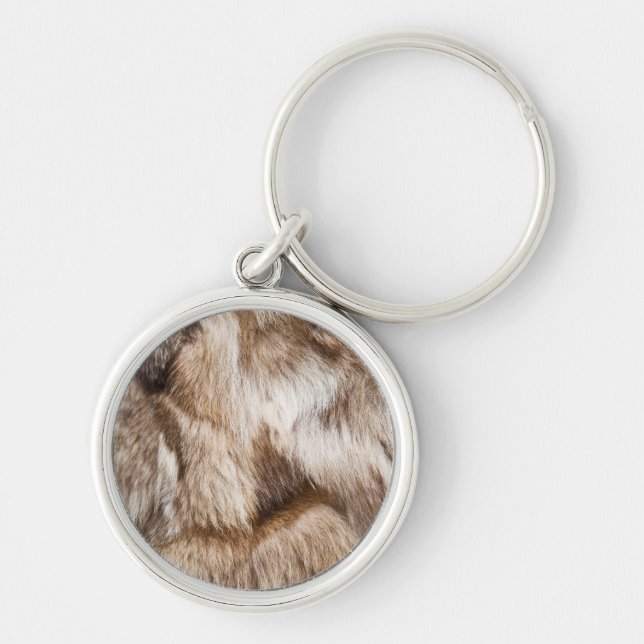 Elegant fur texture key ring (Front)