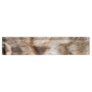 Elegant fur texture nameplate