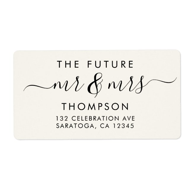Elegant Future MR and MRS Script Modern Ivory (Front)