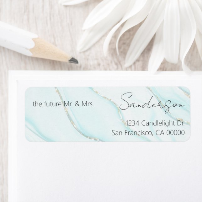 Elegant Future Mr and Mrs  Wedding Return Address  Label (Insitu)