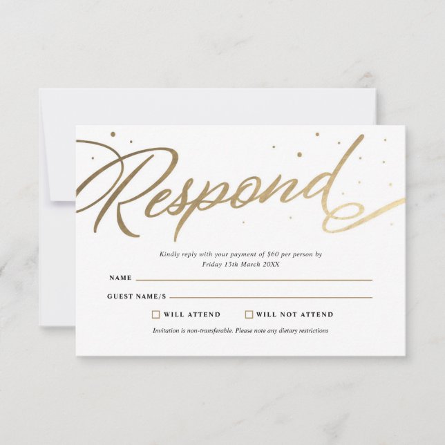 Elegant Gala RSVP (Front)