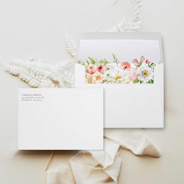 Elegant Garden Floral Bridal Shower Envelope (Elegant Floral Garden Bridal Shower Envelope)