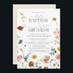 Elegant Garden Floral Girl Baptism 1st Birthday Invitation<br><div class="desc">Welcome your guests in the most beautiful way with our exquisite Elegant Garden Floral Girl Baptism 1st Birthday Invitation! Featuring stunning hand-lettered calligraphy adorned with a gorgeous watercolor floral design in shades of yellow, blue, and pink, this invitation is sure to set the stage for an unforgettable celebration. This timeless...</div>