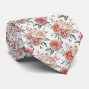 Elegant Garden Floral Pattern Tie