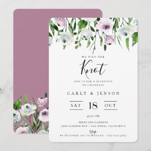 Elegant Garden Floral Reception Invitation
