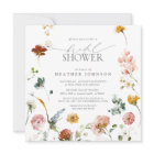Elegant Garden Flowers Watercolor Bridal Shower