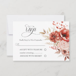 Elegant Garden Wedding RSVP Card