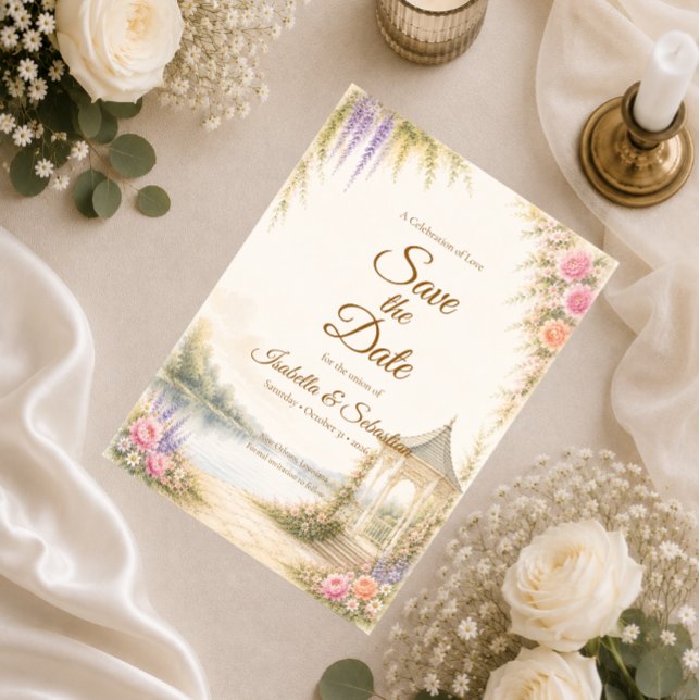 Elegant Garden Wedding Save The Date (Creator Uploaded)