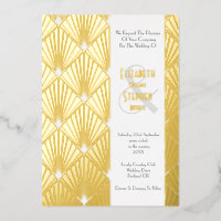 Elegant Gatsby Art Deco 1920's Gold Wedding Foil I