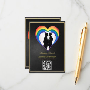 Elegant gay silhouettes enclosure card