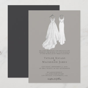 Elegant Gay Wedding Two Brides in Dresses Invitation