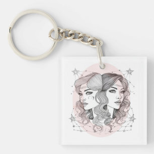 Elegant Gemini style  Key Ring