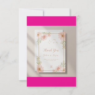 Elegant Gemini Wedding Thank You Card