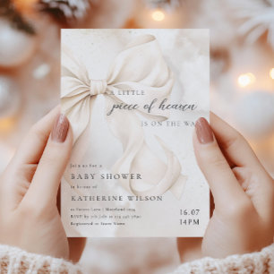 Elegant Gender Neutral Cloud Baby Shower Invitation