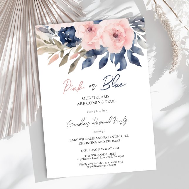 Elegant Gender Reveal  Invitation (Creator Uploaded)