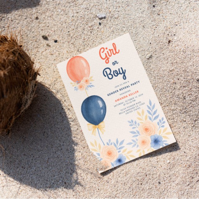 Elegant Gender Reveal Invitation (Creator Uploaded)