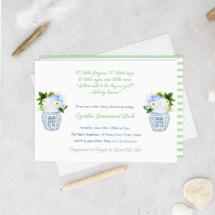 Elegant Gender Unknown Poem Baby Shower Party Invitation