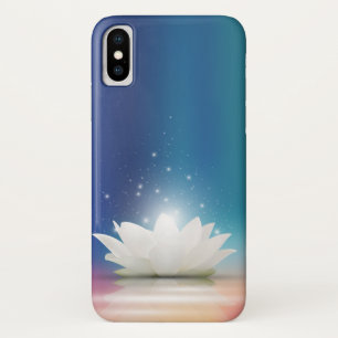 Elegant Gentle  White  Lotus / Lily flower iPhone X Case