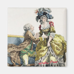 Elegant Gentleman Proposing to a Lady in a 'Margue Magnet