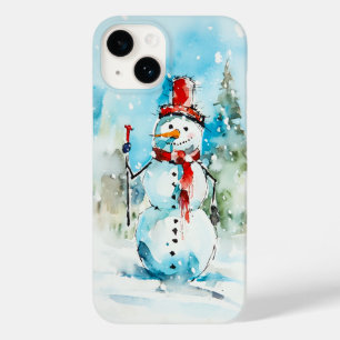 Elegant Gentleman Snowman Case-Mate iPhone 14 Case