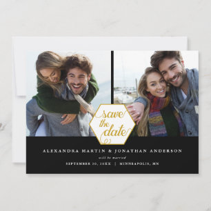 Elegant Geometric 2 Photo Save the Date