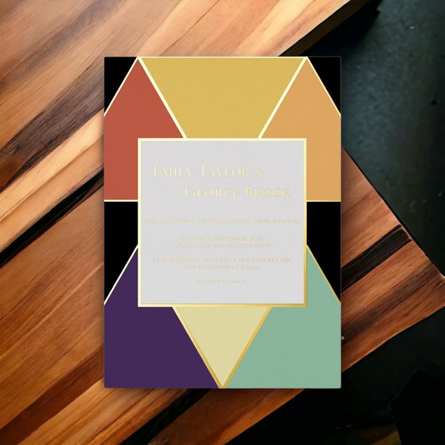 Elegant Geometric Abstract Modern Wedding Gold (Creator Uploaded)