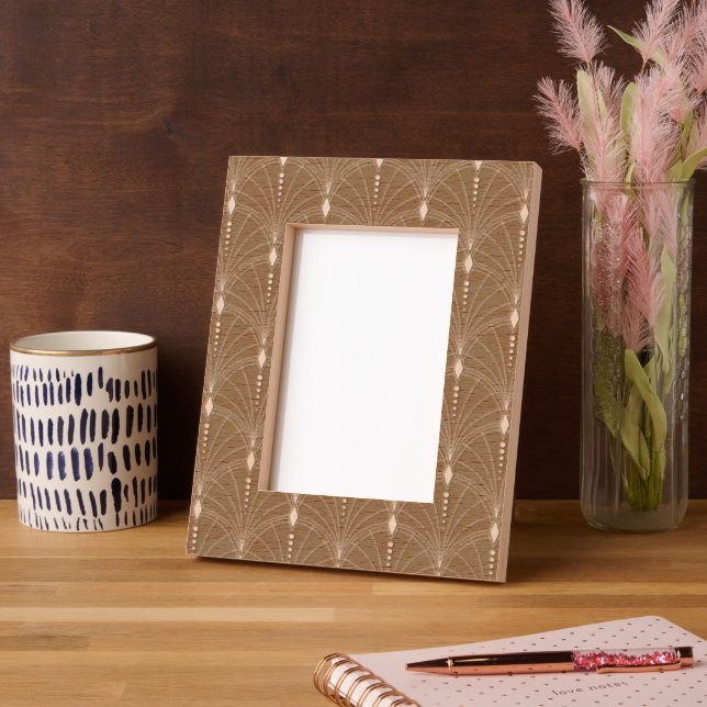  Elegant Geometric Art Deco Engraved Frame (Left)