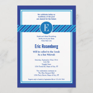 Elegant Geometric Bar Mitzvah Invitation
