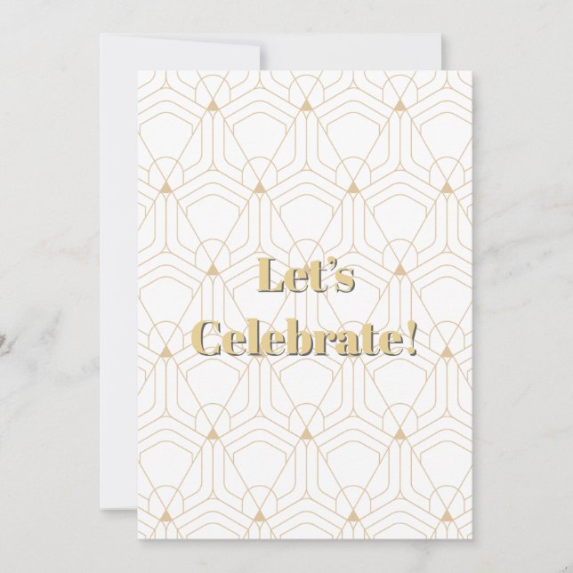 Elegant geometric design invitation (Front)