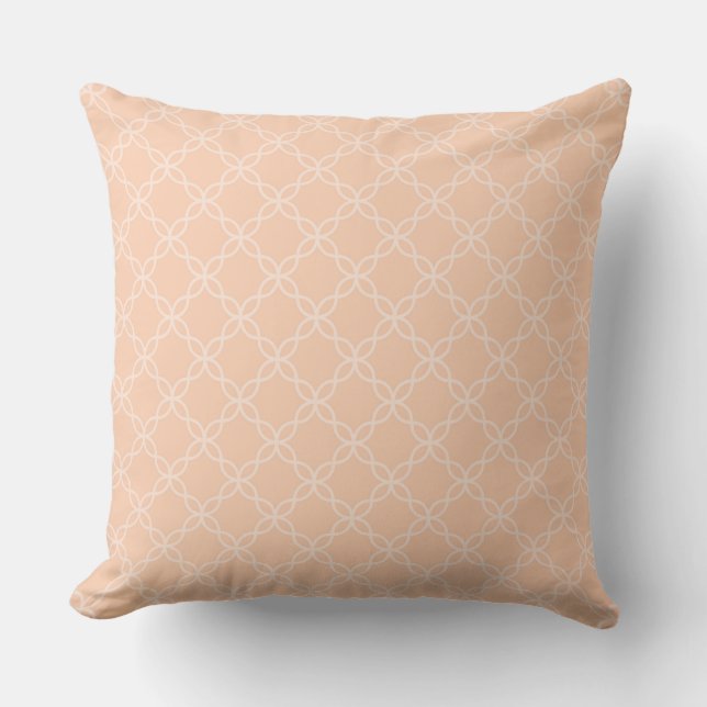 Elegant Geometric Design with Peach Back Cushion (Front)