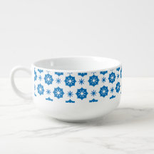 Elegant Geometric Floral Blue And White Pattern