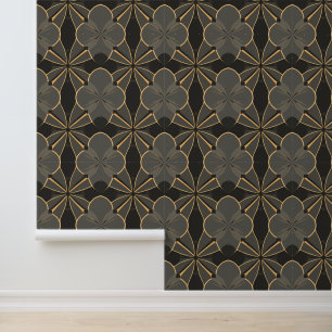 Elegant Geometric Flower Pattern Design Wallpaper