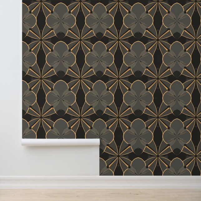 Elegant Geometric Flower Pattern Design Wallpaper (Application)