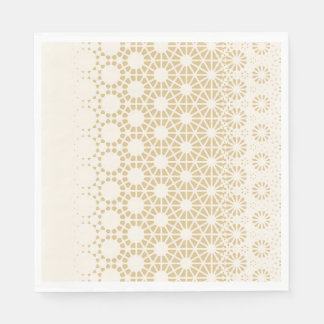Elegant Geometric Gold Baby Shower Napkins 