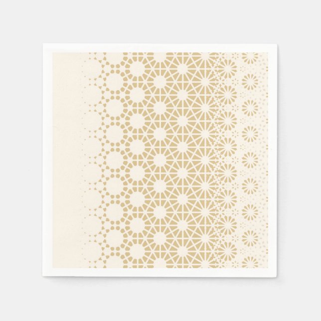 Elegant Geometric Gold Baby Shower Napkins (Front)