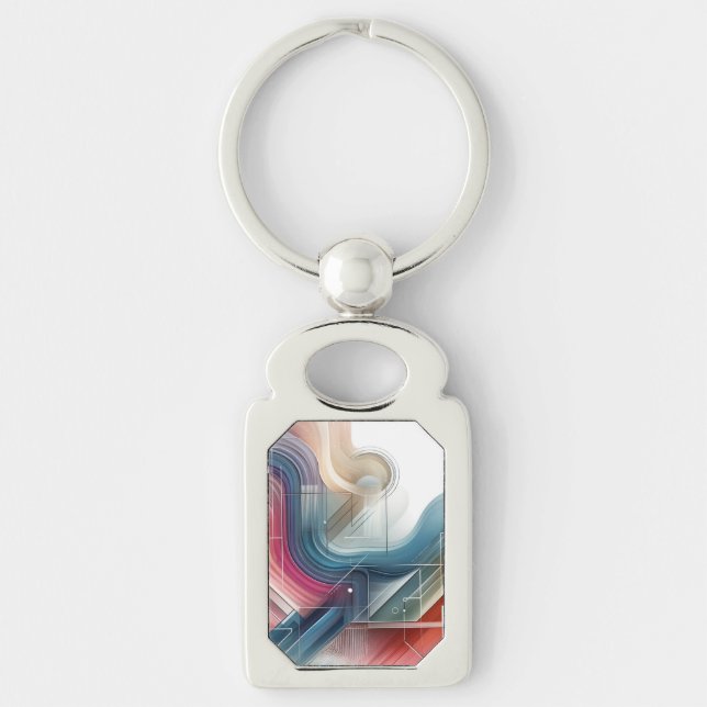 Elegant Geometric Keychain (Front)