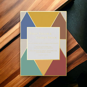 Elegant Geometric Modern Retro Wedding Gold
