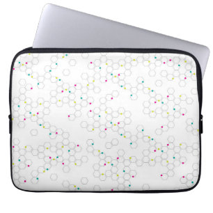ELEGANT GEOMETRIC MOLECULE LAPTOP SLEEVE
