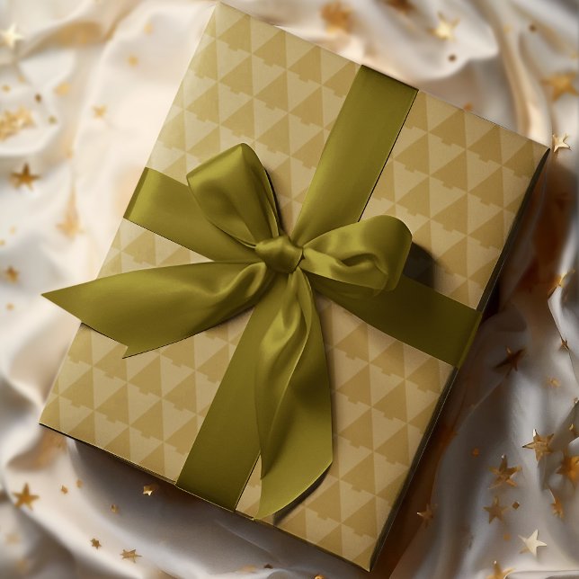 Elegant Geometric Monotone Christmas Tree Holiday Wrapping Paper (Creator Uploaded)