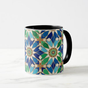 Elegant Geometric Mosaic Design Coffee Cup