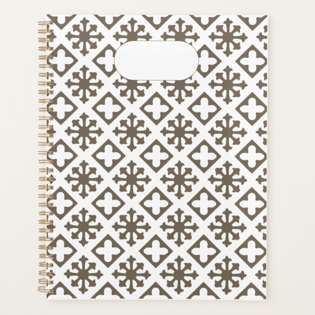 Elegant Geometric Notebook Planner (Front)