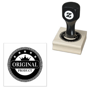 Elegant Geometric Original Product Logo Rubber Stamp