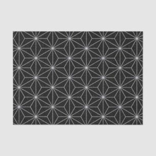 Elegant Geometric Pattern -Silver & Black- Tissue Paper