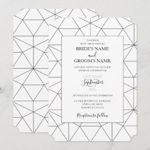Elegant Geometric Pattern Wedding Invitations