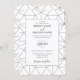 Elegant Geometric Pattern Wedding Invitations
