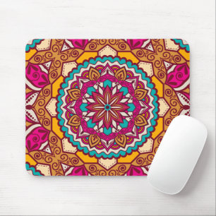 Elegant Geometric Shapes – Colorful Girly Pattern Mouse Pad