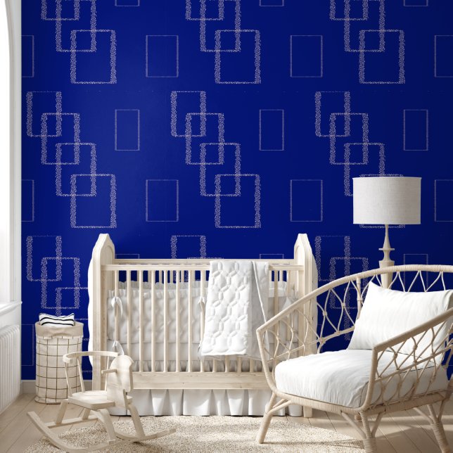 elegant Geometric Square Design with Speckled  Wallpaper (Kids)
