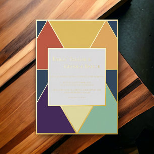 Elegant Geometric Stylish Modern Wedding Gold