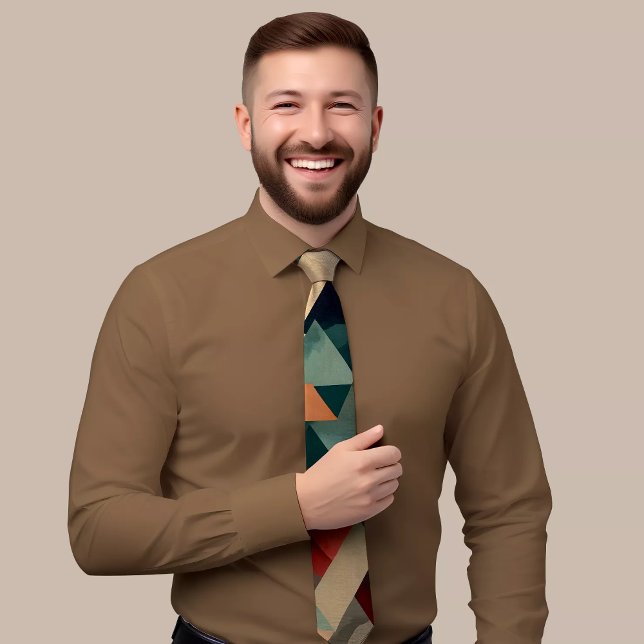 Elegant Geometric Tie with Triangles (Creator Uploaded)